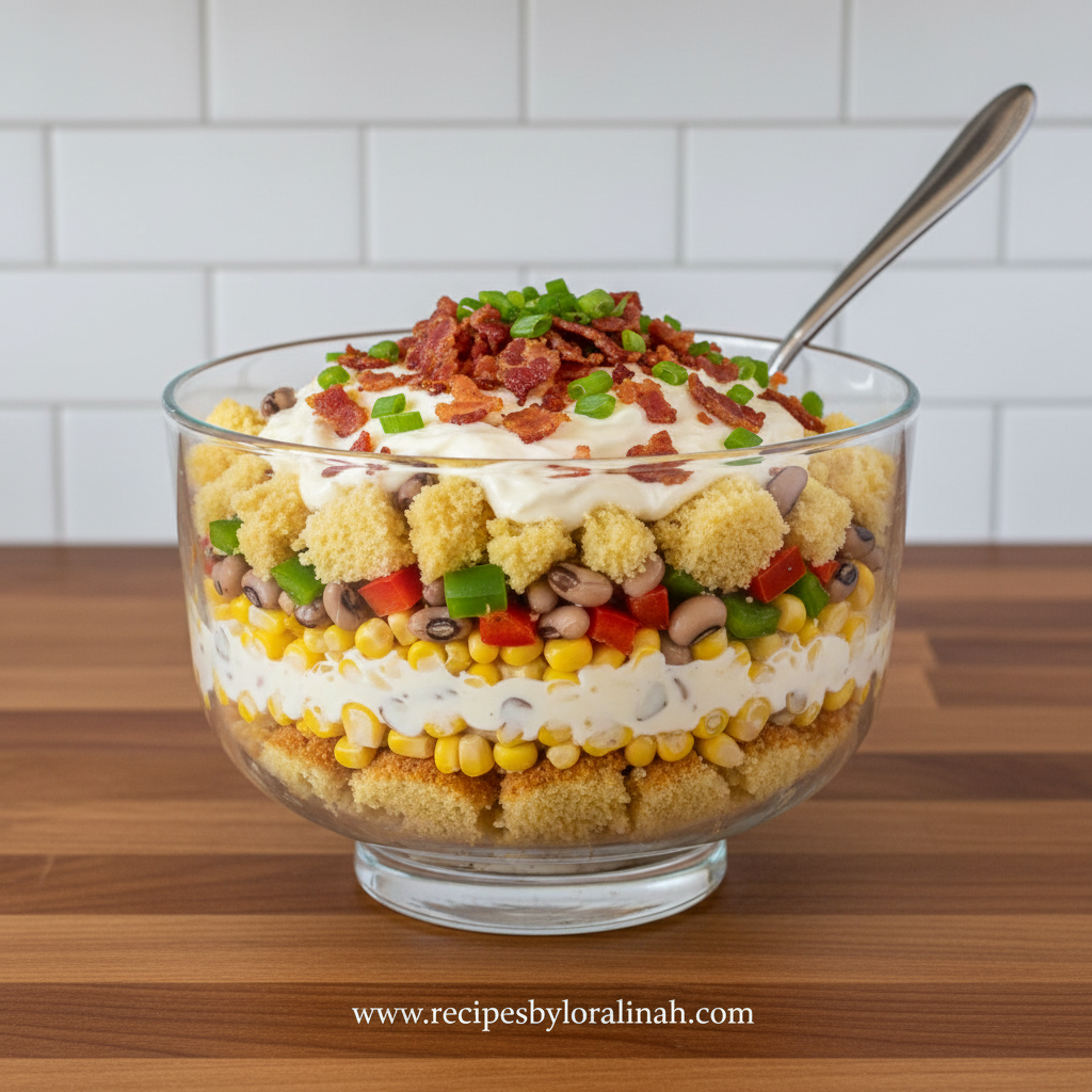 Classic Southern Cornbread Salad - Traditional Layered Recipe 12 classic-southern-cornbread-salad_feature