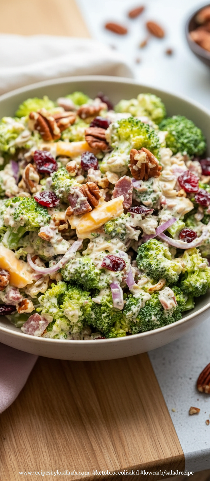 Creamy Keto Broccoli Salad with Turkey Crumbles - Easy Low Carb Side Dish 9 creamy-keto-broccoli-salad_feature