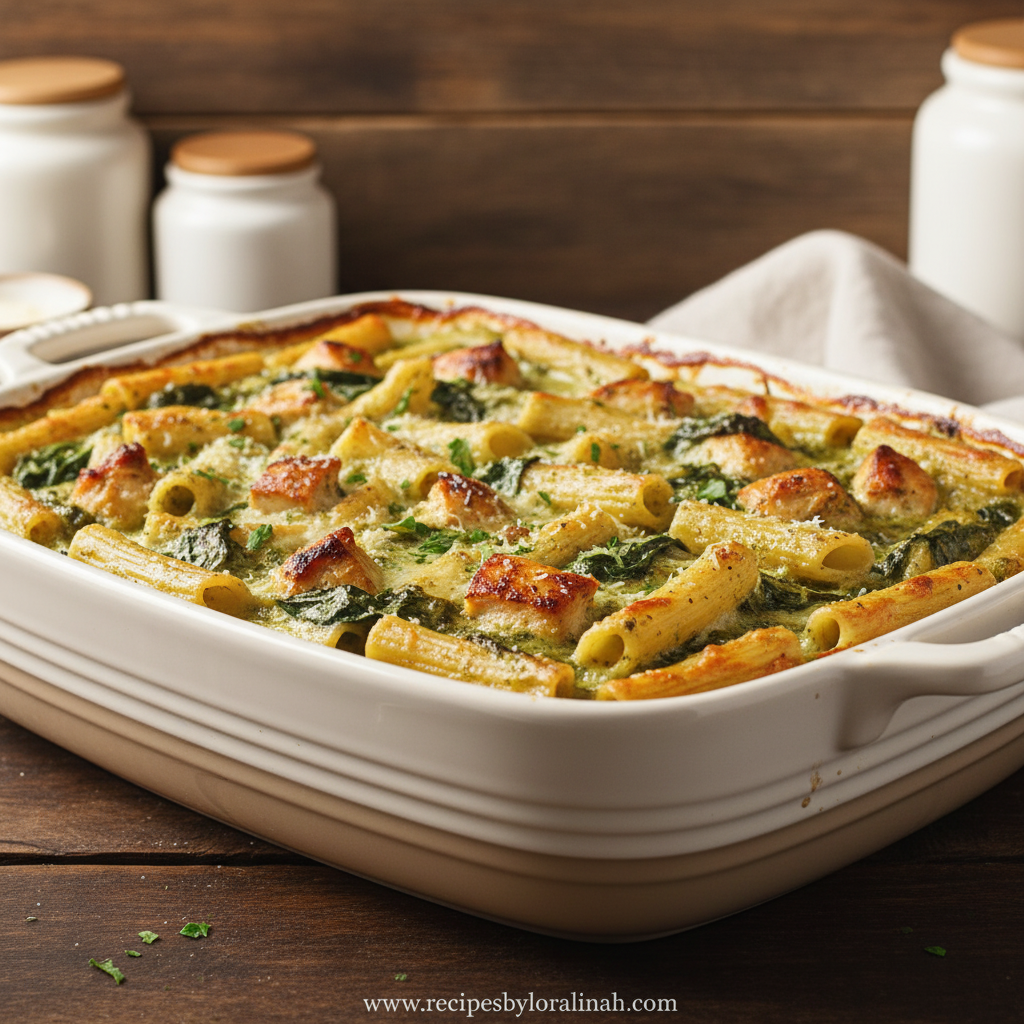 creamy-pesto-chicken-pasta-bake---easy-recipe_feature