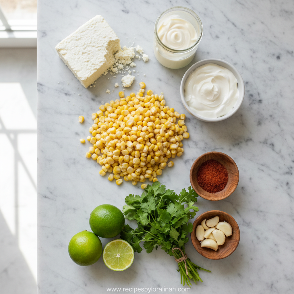 Mexican Street Corn Salad - Creamy Elotes Style with Cotija Cheese 2 Ingredients for Mexican street corn salad