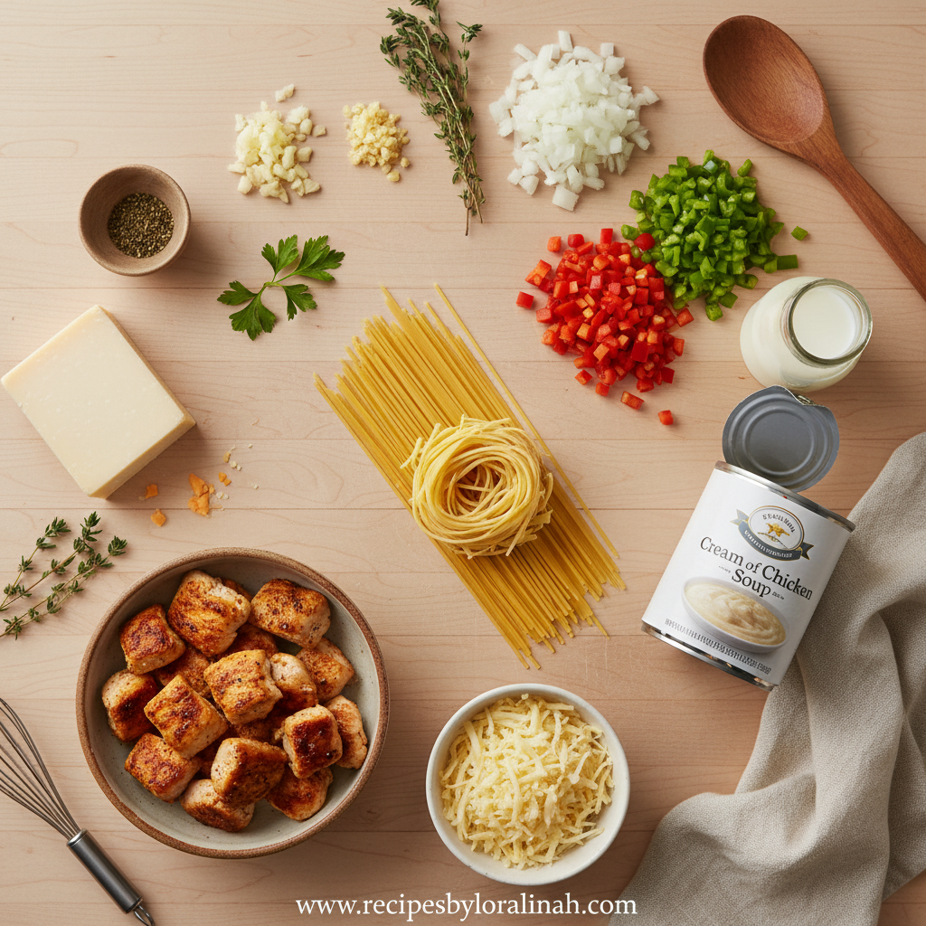 Monterey Chicken Spaghetti Recipe - The Ultimate Cheesy Pasta Bake 2 Ingredients for Monterey chicken spaghetti