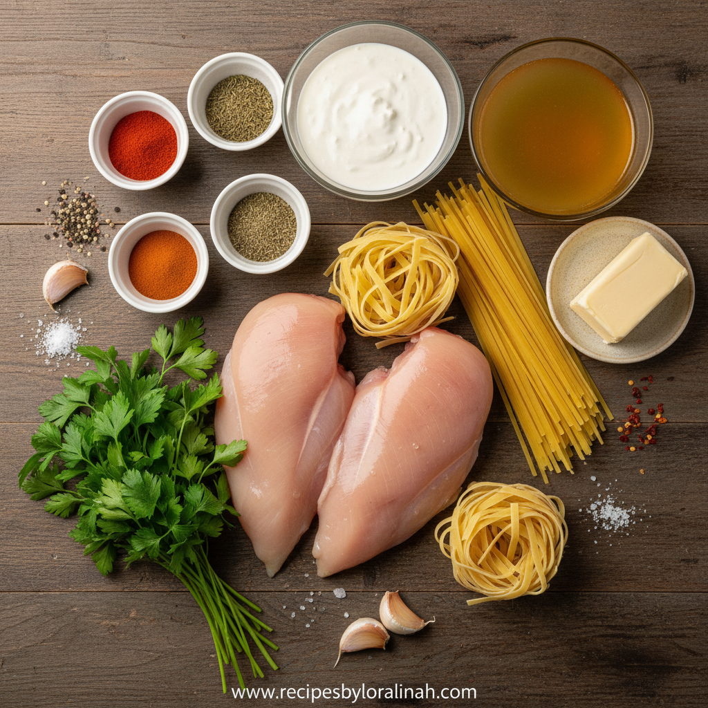 Cowboy Butter Chicken Pasta - Creamy One Pan Dinner Recipe 2 Ingredients for cowboy butter chicken pasta