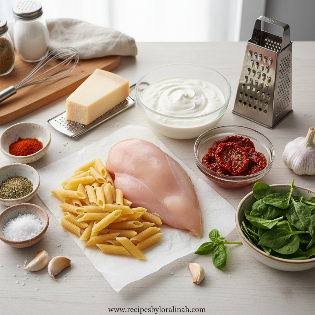 Marry Me Chicken Pasta - Creamy Sun Dried Tomato Parmesan Sauce 2 Ingredients for marry me chicken pasta
