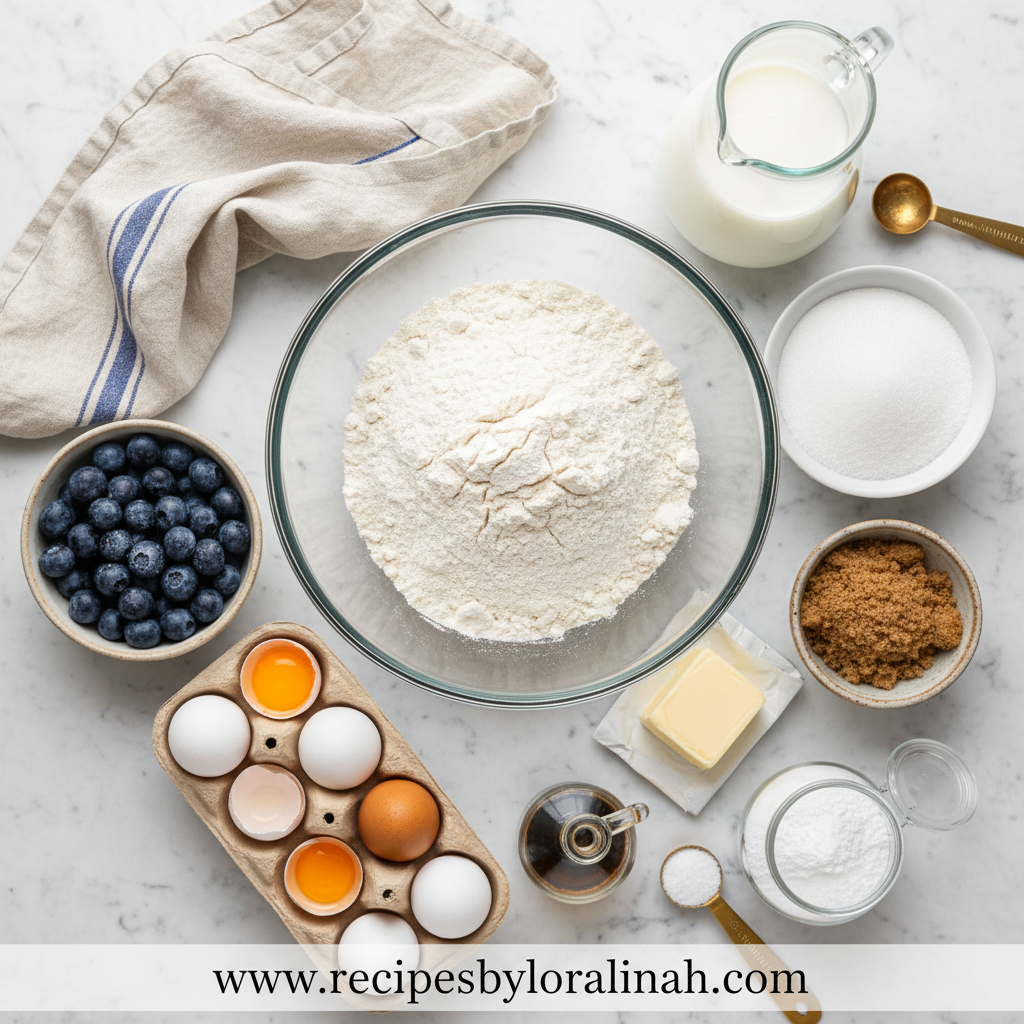 Ingredients for Blueberry Muffins